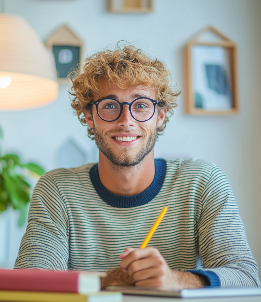 Student doet zijn huiswerk